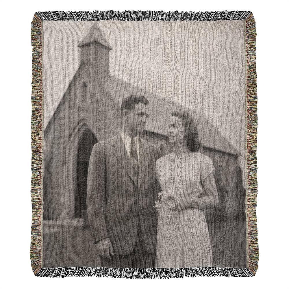 Custom Heirloom Photo Woven Blanket