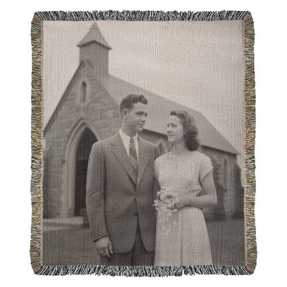 Custom Heirloom Photo Woven Blanket