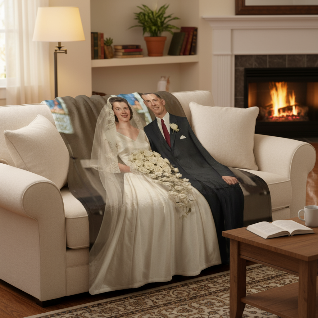 Custom Sherpa Photo Blanket