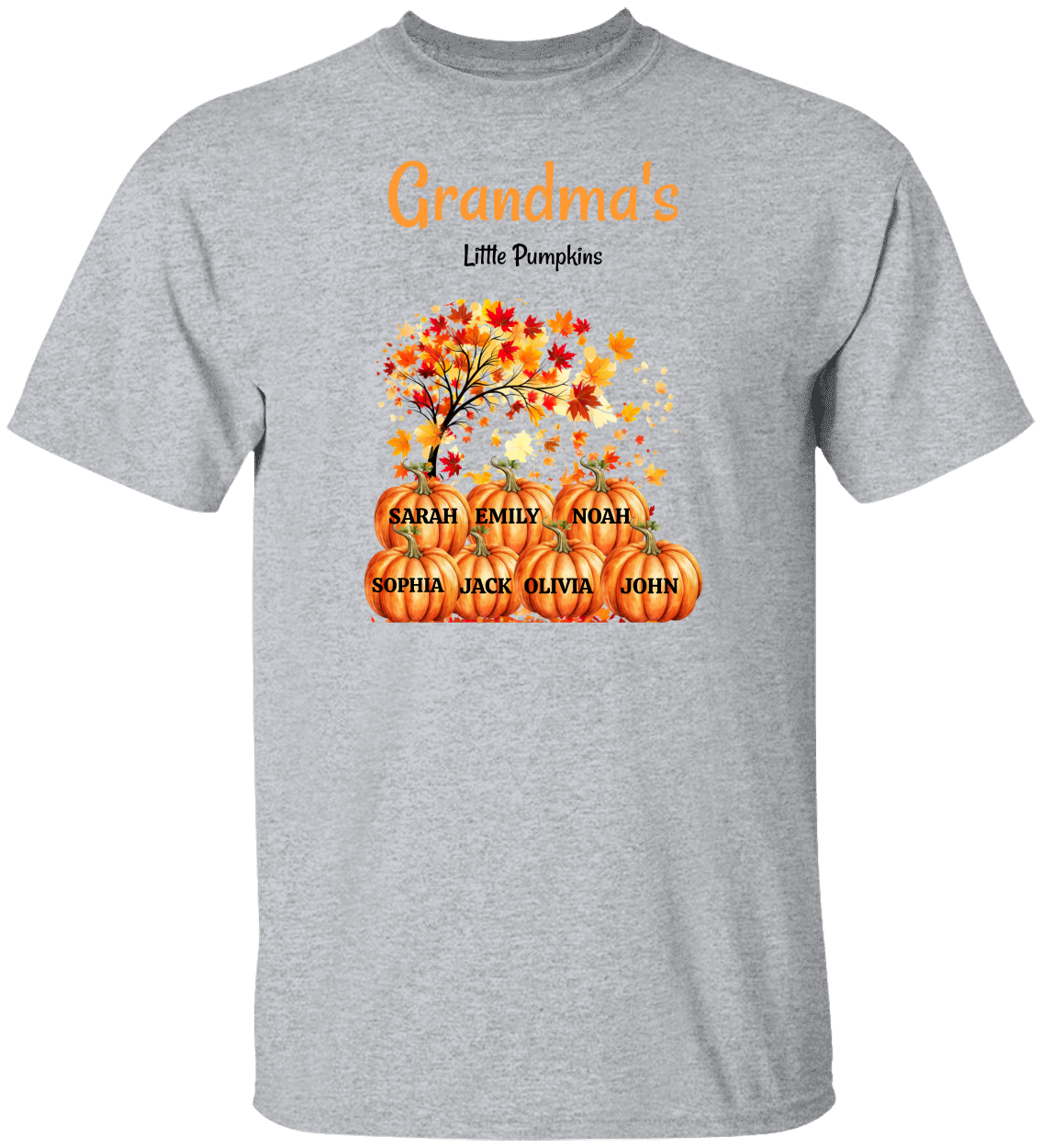 Personalized Little Pumpkins Fall T-Shirt