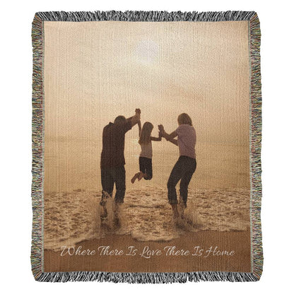 Personalized Heirloom Photo Woven Blanket