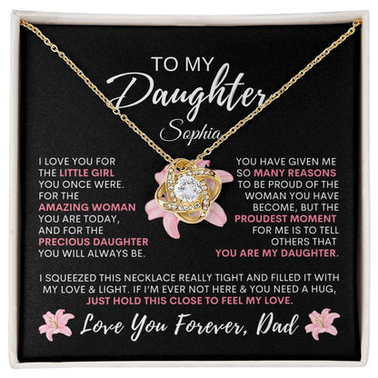 Personalized Proud You Are My Daughter, Necklace-P