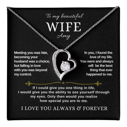 Personalized - To My Beautiful Wife Forever Love Necklace