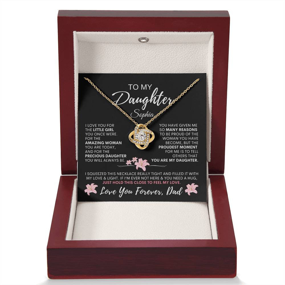 Personalized Proud You Are My Daughter, Necklace-W