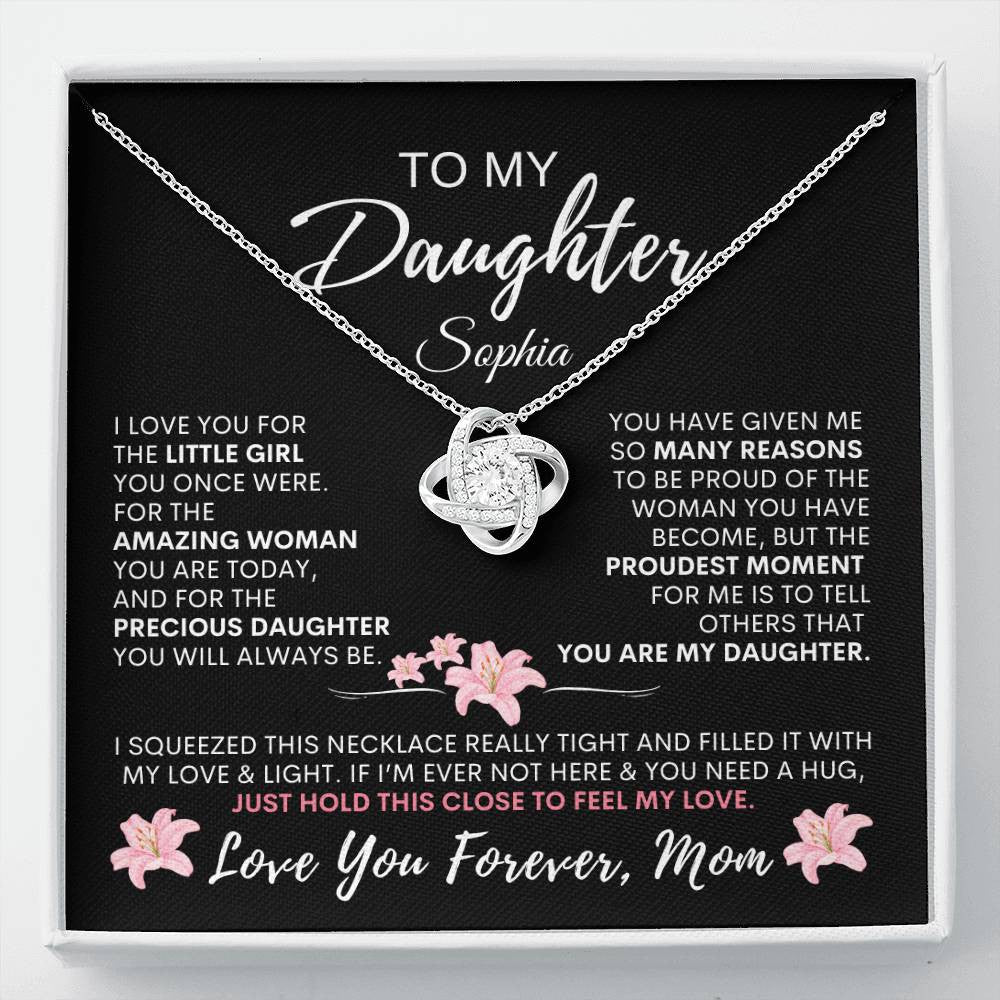 Personalized Proud You Are My Daughter, Necklace-W