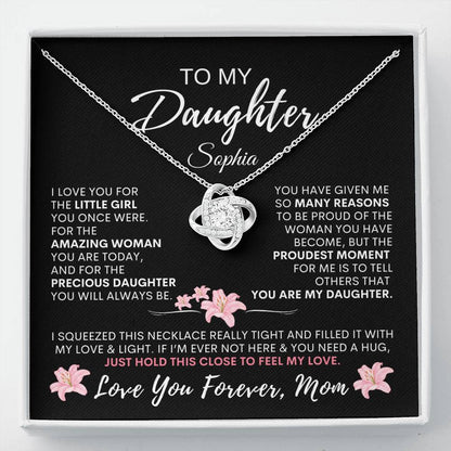 Personalized Proud You Are My Daughter, Necklace-W