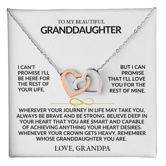 For Granddaughter Interlocking Hearts Necklace - Say It With Ease