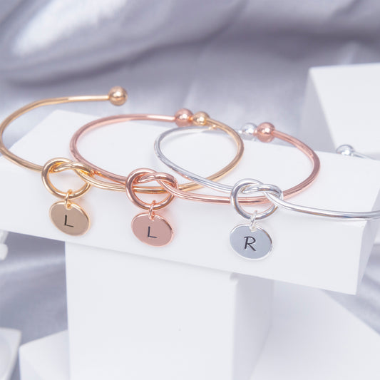 Personalized Initial Charm Bangle - Say It With Ease