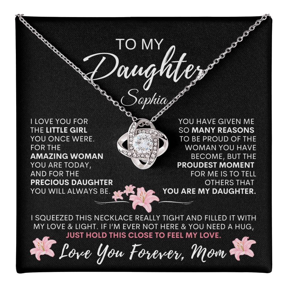 Personalized Proud You Are My Daughter, Necklace-W