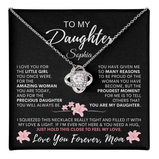 CYBER MONDAY SPECIAL! Personalized Proud You Are My Daughter, Necklace-W