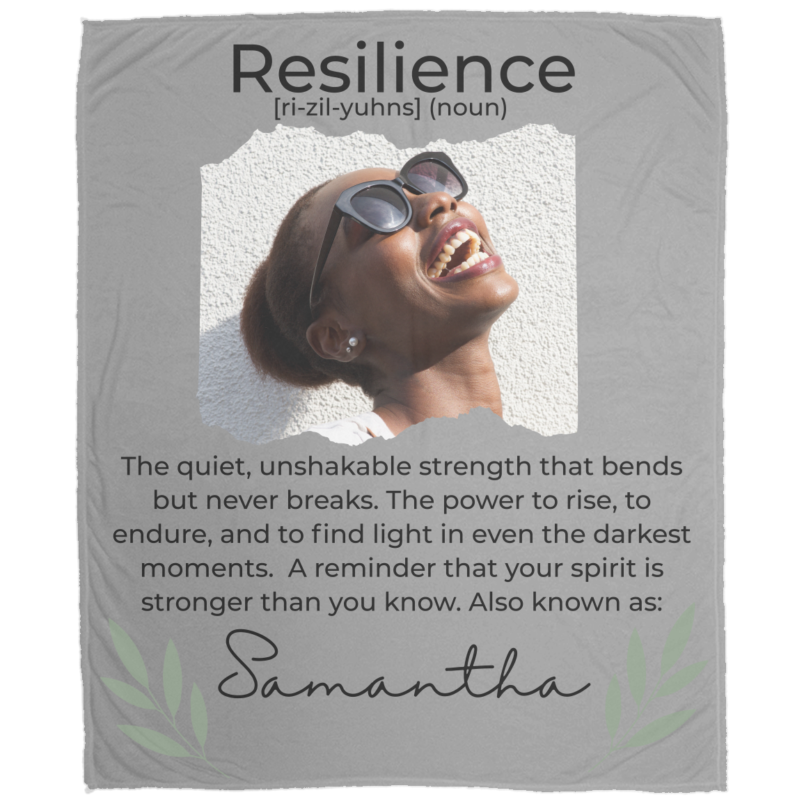 Personalized Resilience Blanket – Inspirational Gift for Women