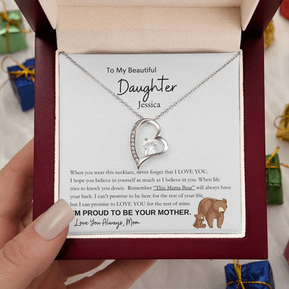 Personalized - Forever Love Necklace For Daughter, From Proud Mom