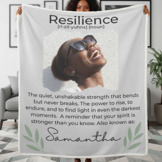 Personalized Resilience Blanket – Inspirational Gift for Women
