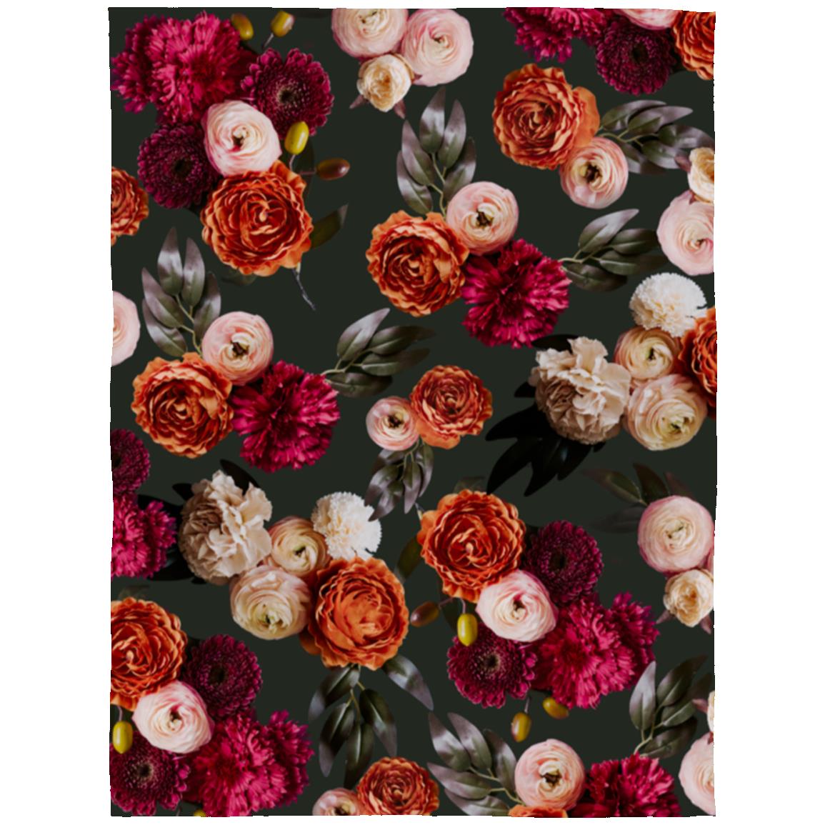 Flower Blanket Vibrant Floral Blanket