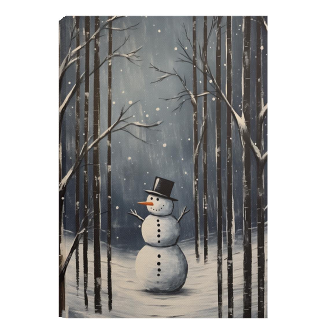 Hand Drawing Snowman Christmas Wall Art - Say It With Ease