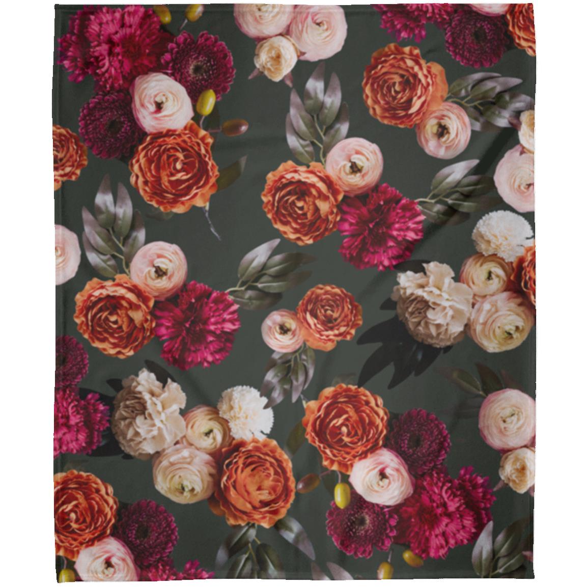 Flower Blanket Vibrant Floral Blanket