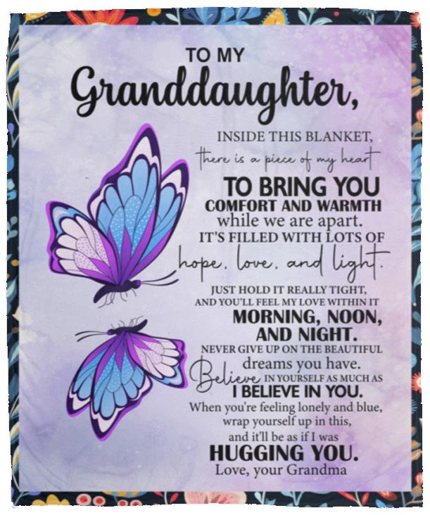 To My Granddaughter - Hope, Love, & Light Blanket