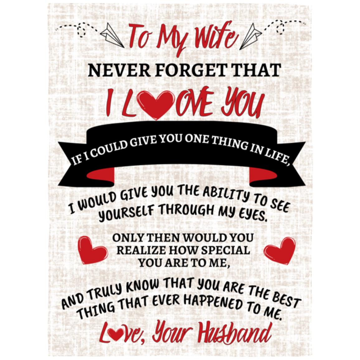 To My Wife, Love Your Husband Blanket