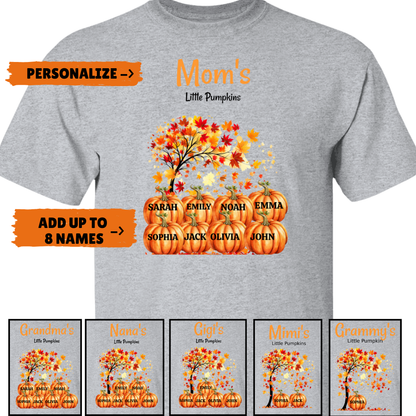 Personalized Little Pumpkins Fall T-Shirt