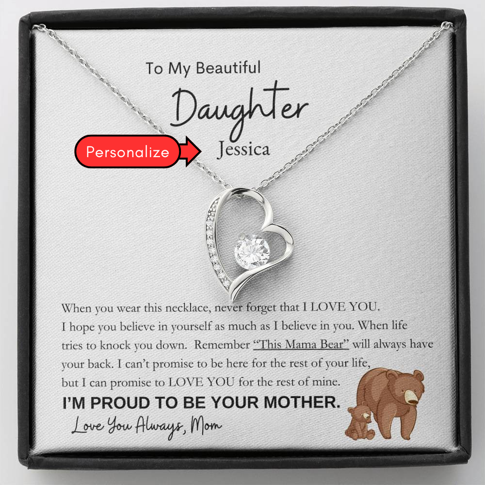 Personalized - Forever Love Necklace For Daughter, From Proud Mom