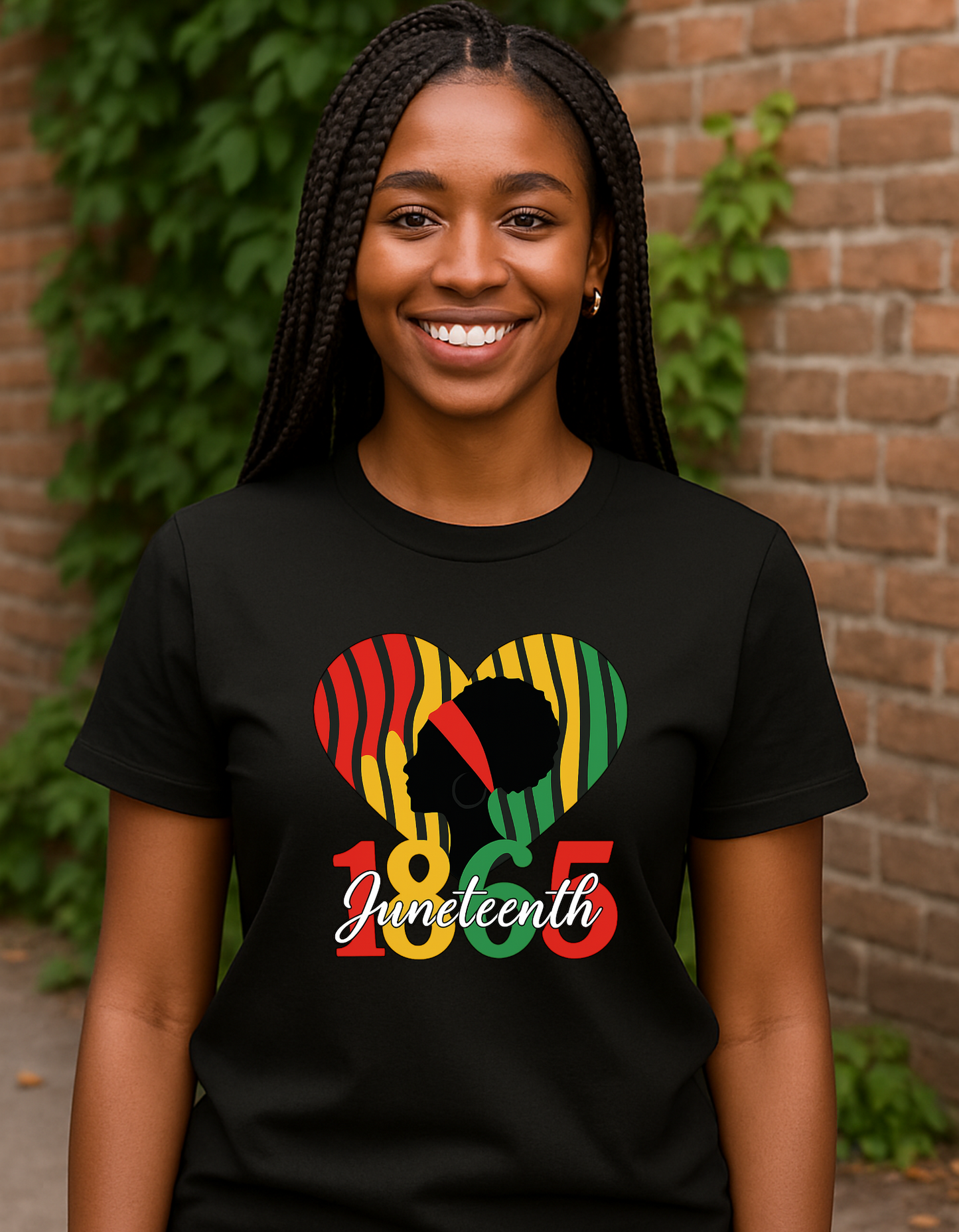 Juneteenth 1865 Heart & Silhouette Tee – Bold. Proud. Free.