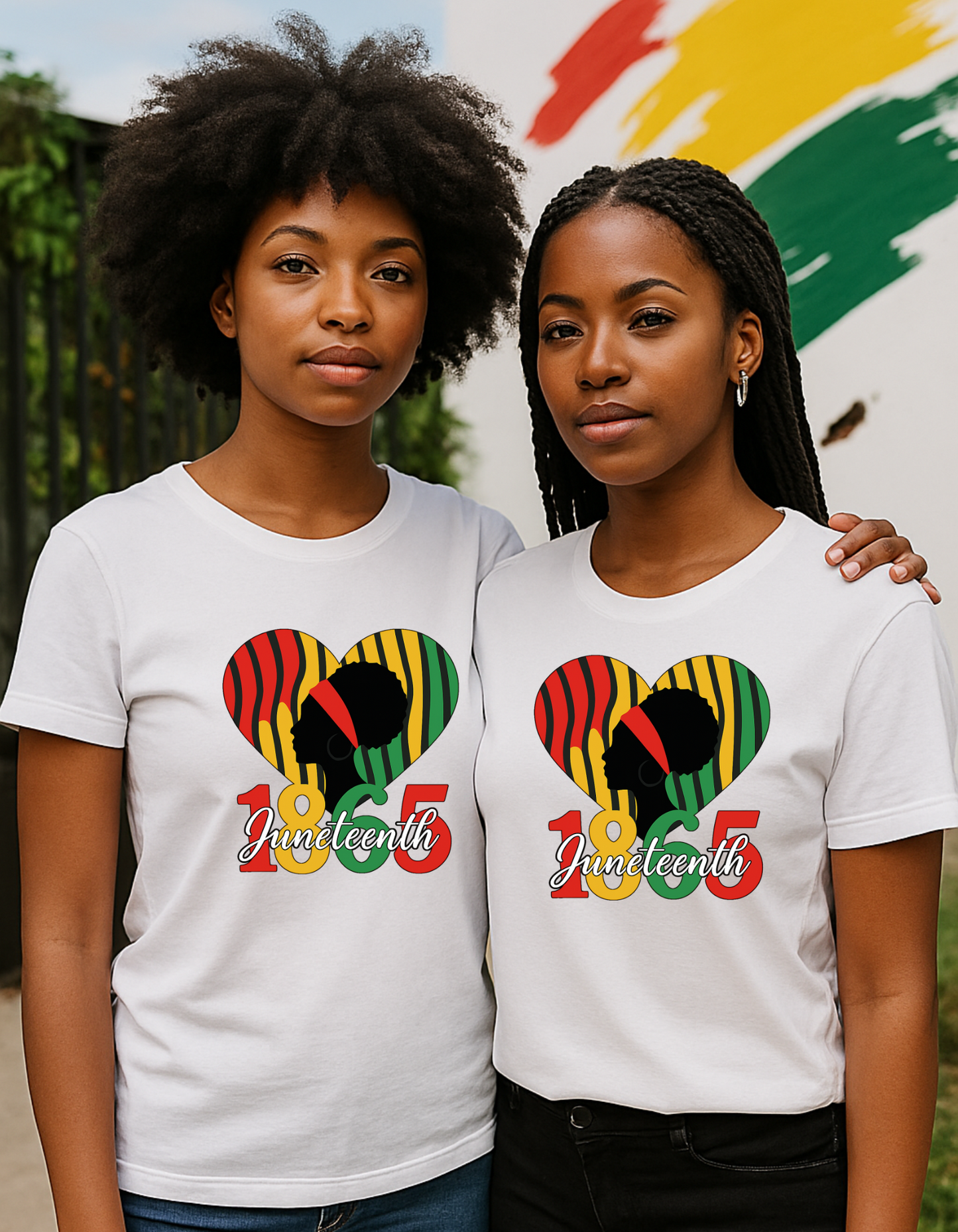 Juneteenth 1865 Heart & Silhouette Tee – Bold. Proud. Free.