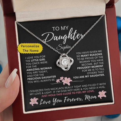 Personalized Proud You Are My Daughter, Necklace-W