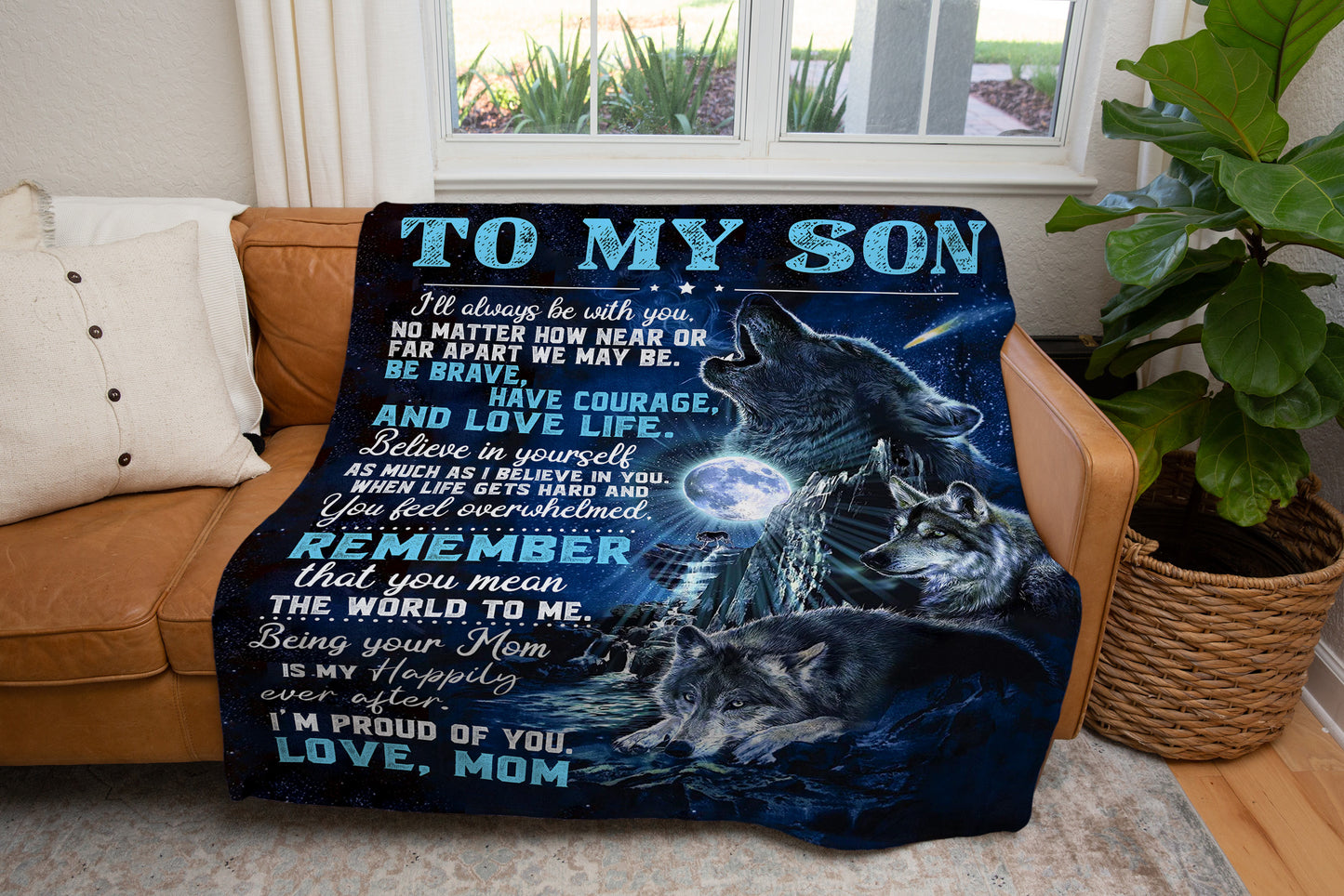 To My Son, Love Mom Blanket