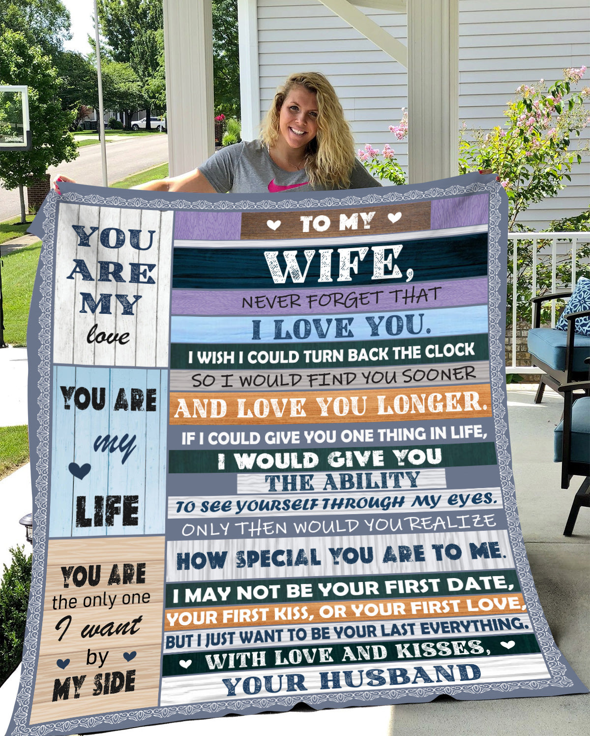 To My Wife, I Wish I Could Turn Back The Clock Blanket