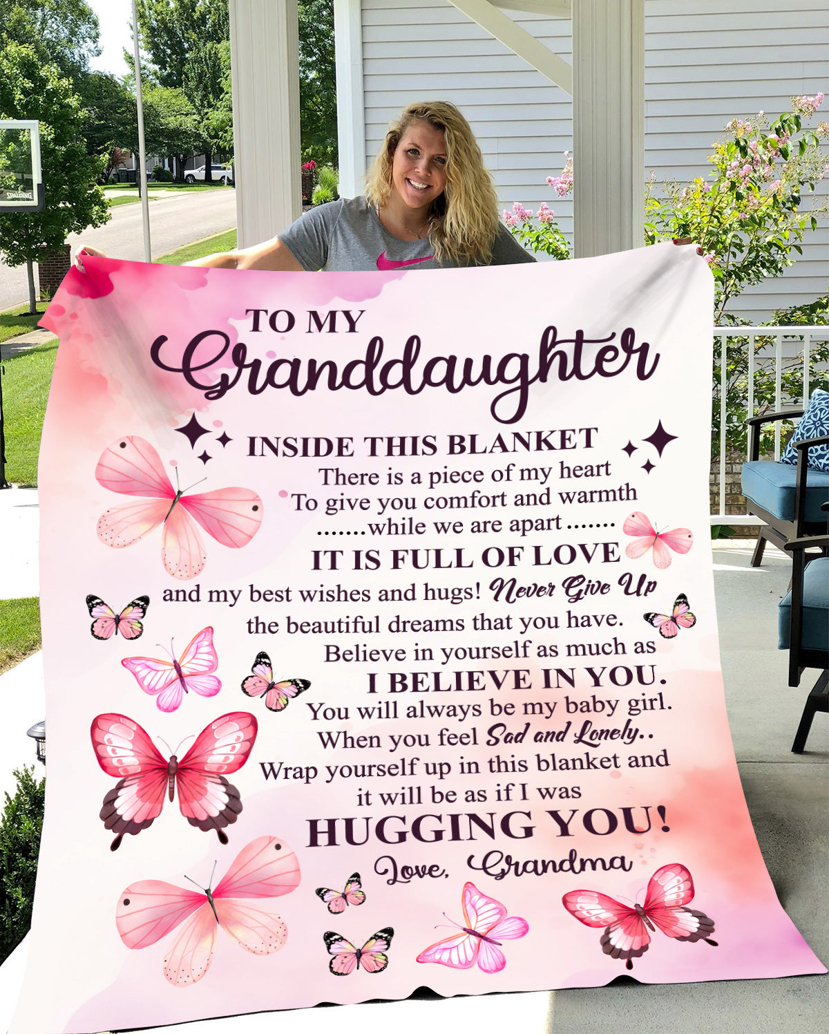 To My Granddaughter, Hugging You Blanket