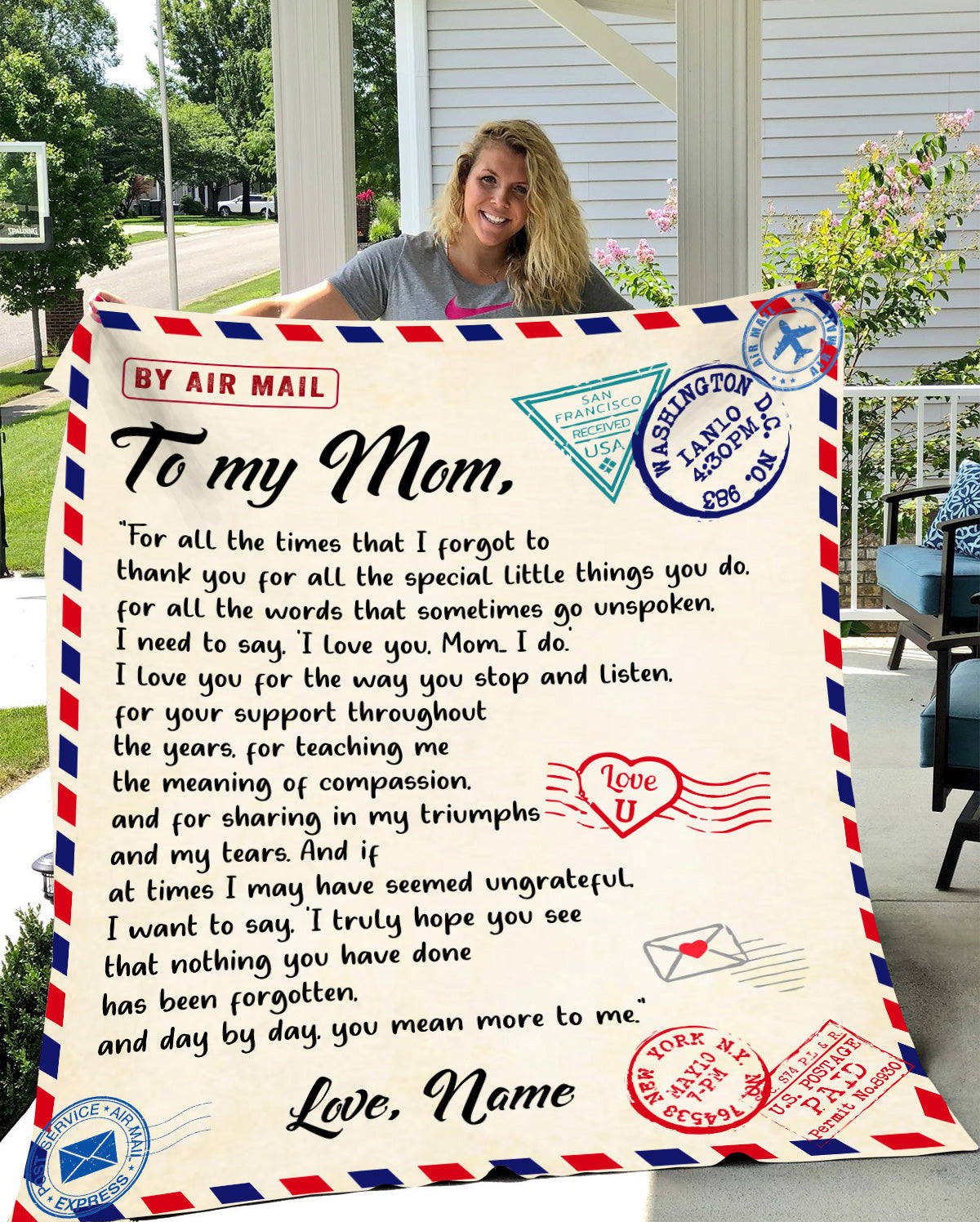 To My Mom, You Mean More To Me Blanket