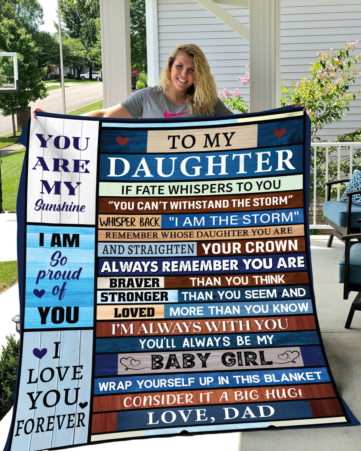 To My Daughter, You Will Always Be My Baby Girl Blanket