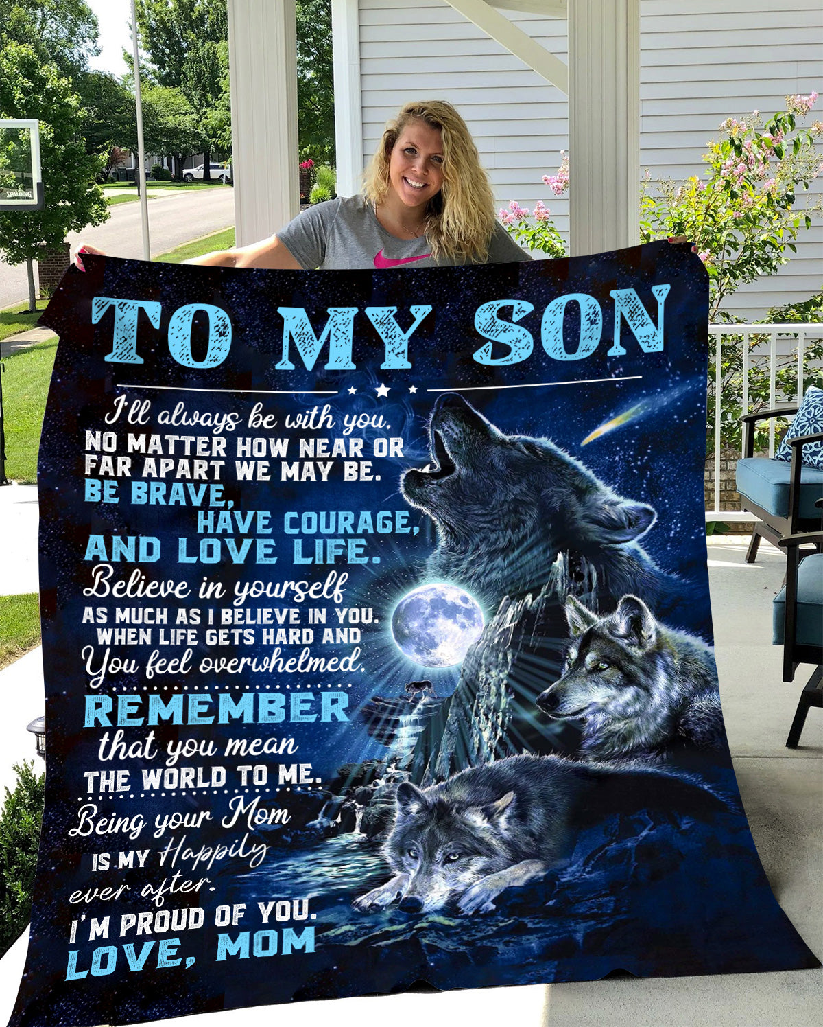 To My Son, Love Mom Blanket