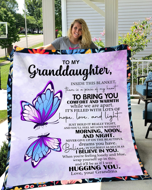 To My Granddaughter - Hope, Love, & Light Blanket