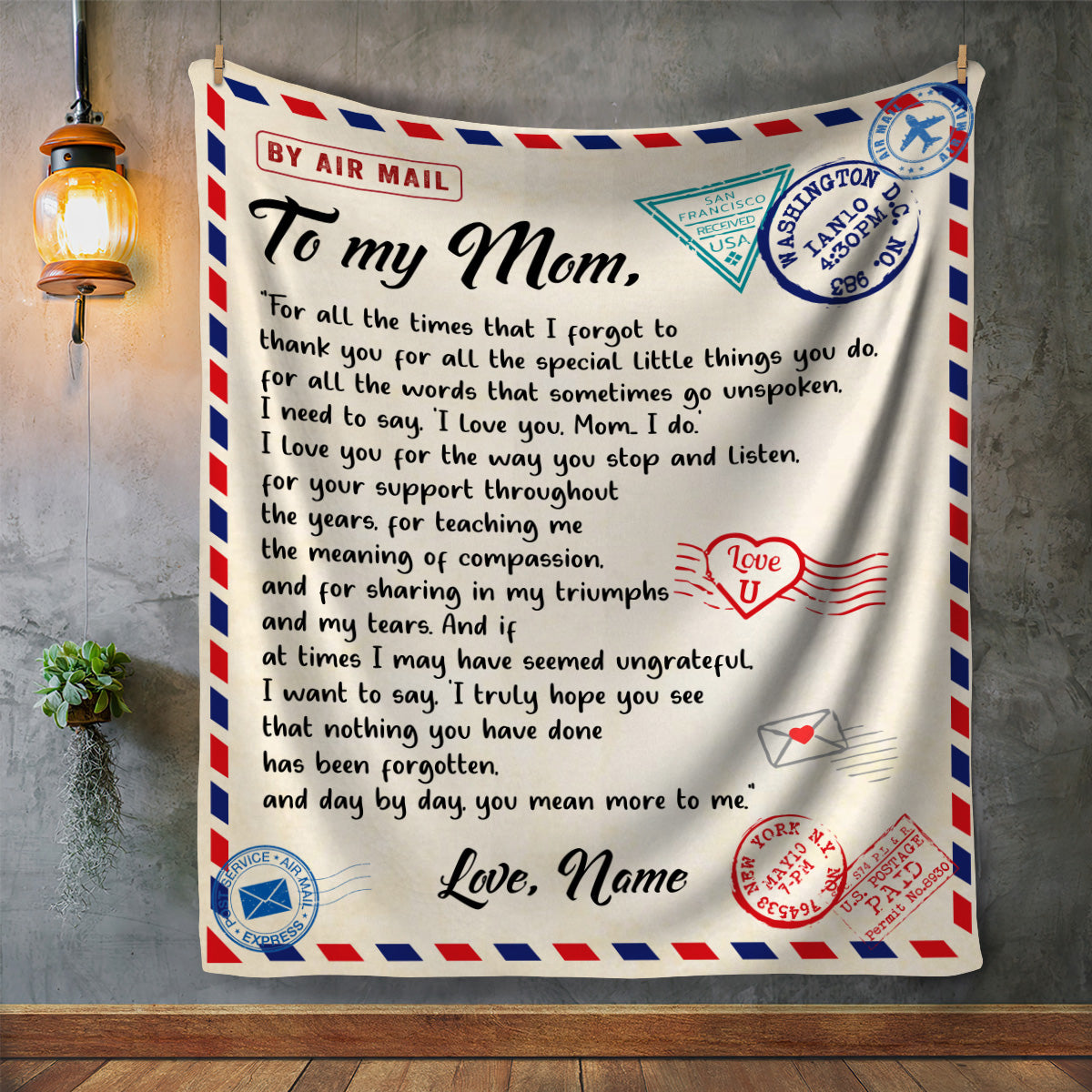 To My Mom, You Mean More To Me Blanket