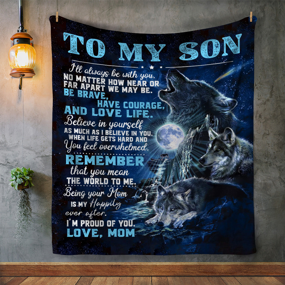 To My Son, Love Mom Blanket