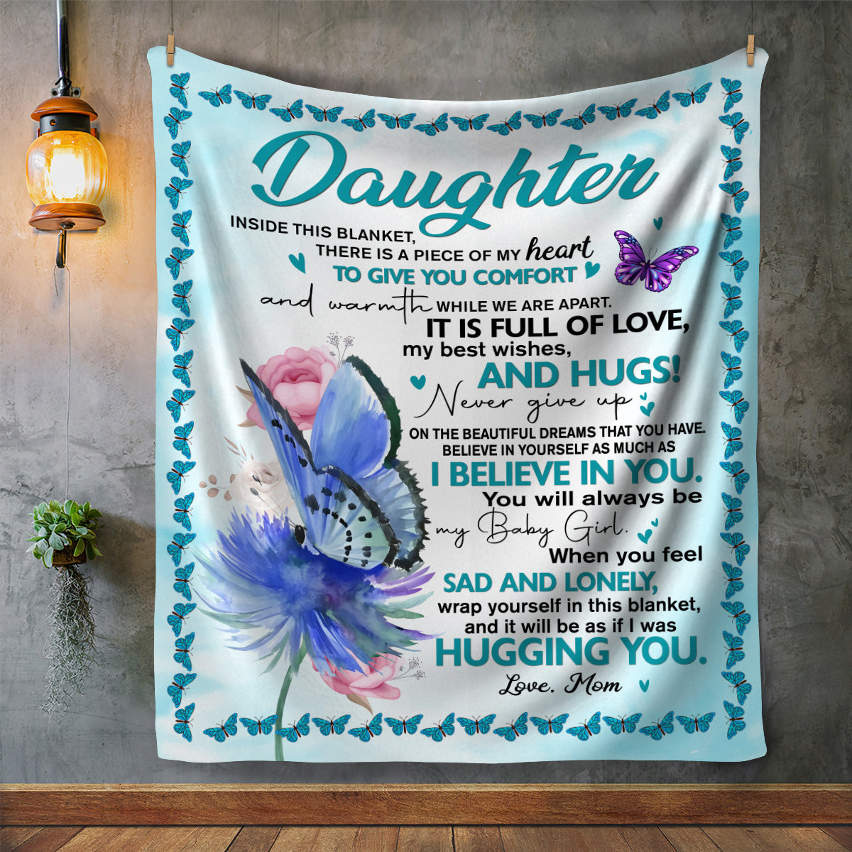 To My Daughter, A Piece Of My Heart Blanket