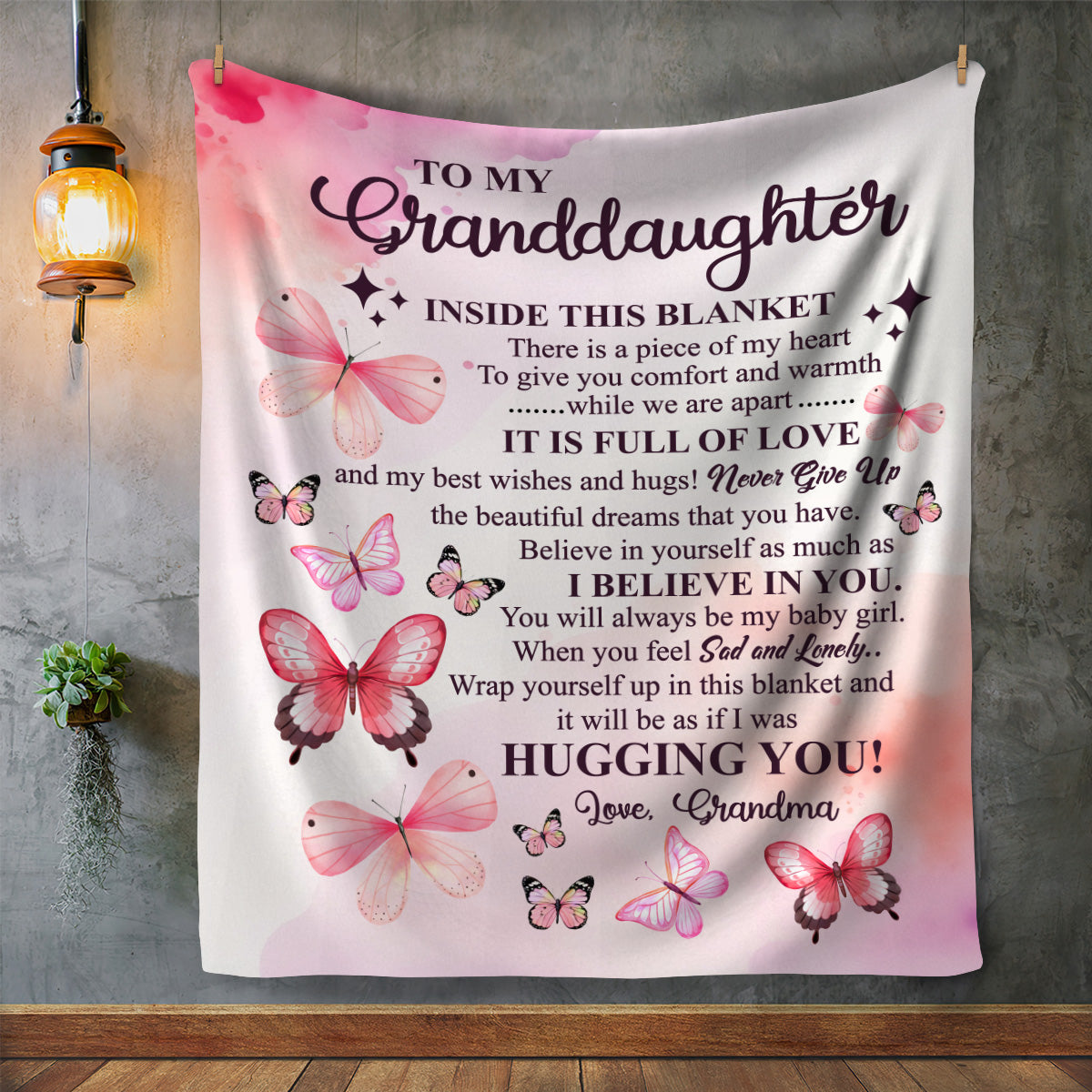 To My Granddaughter, Hugging You Blanket