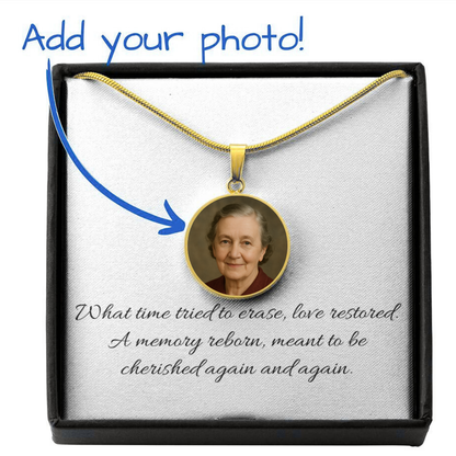 Personalized Photo Circle Pendant Necklace