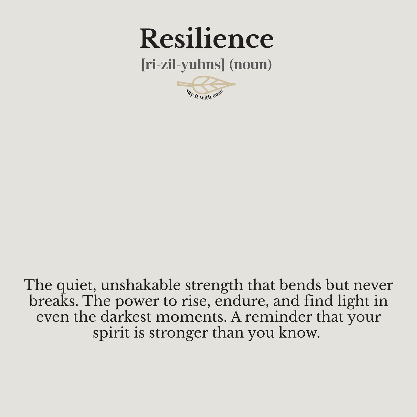 Engraved 4-Sided Bar Necklace - Resilience