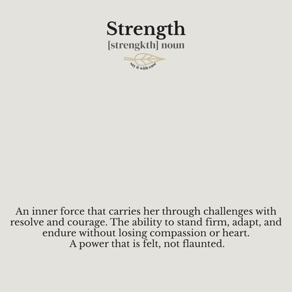 Engraved 4-Sided Stick Necklace  - Strength