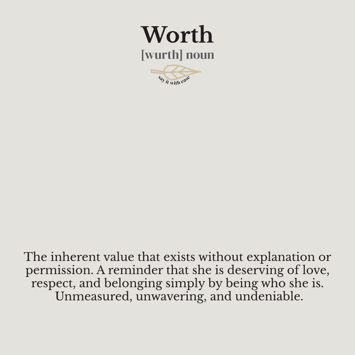 Engraved 4-Sided Stick Necklace - Worth