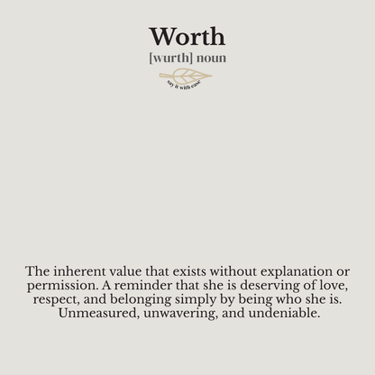 Engraved 4-Sided Stick Necklace - Worth