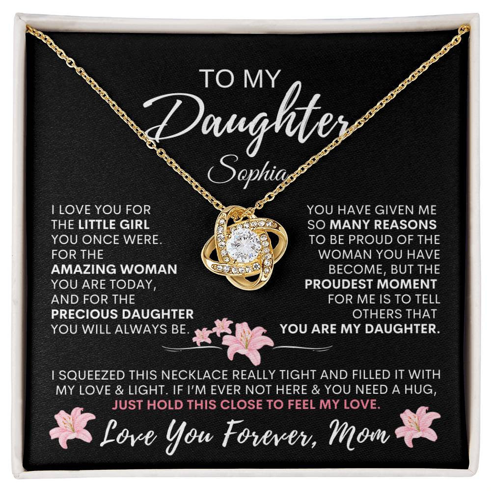 Personalized Proud You Are My Daughter, Necklace-W