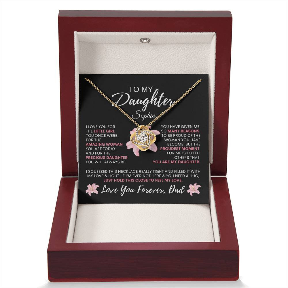 Personalized Proud You Are My Daughter, Necklace-P