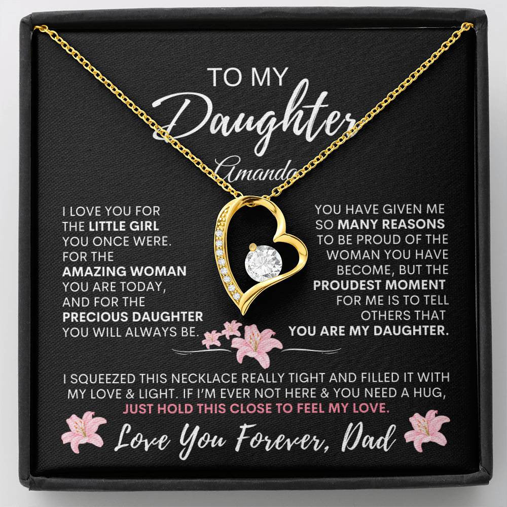 Personalized Proud You Are My Daughter, Necklace (WW)