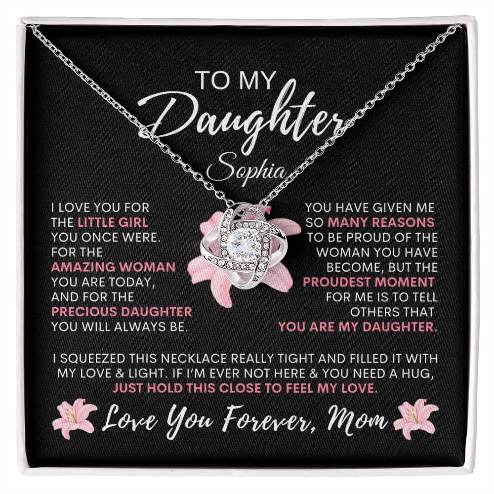 Personalized Proud You Are My Daughter, Necklace-P