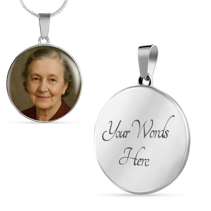 Personalized Photo Circle Pendant Necklace