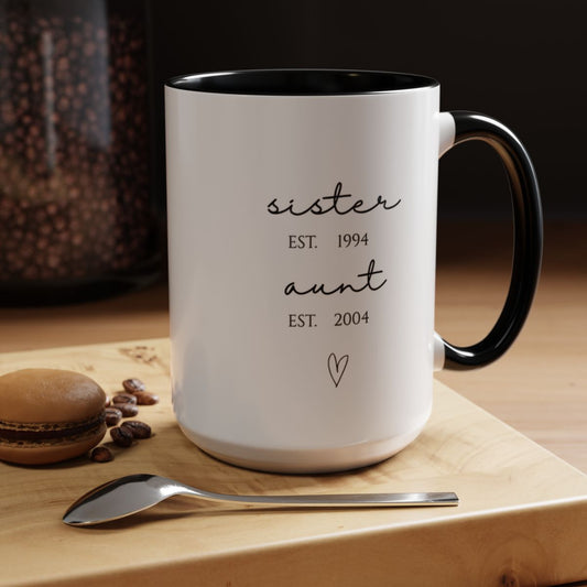 Custom Aunt Mug | New Aunt | Promoted to Aunt