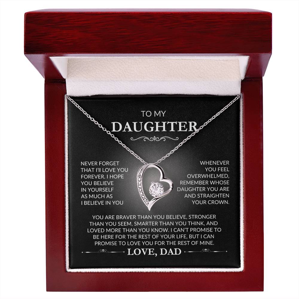 To My Daughter - Forever Love Necklace - Love, Dad